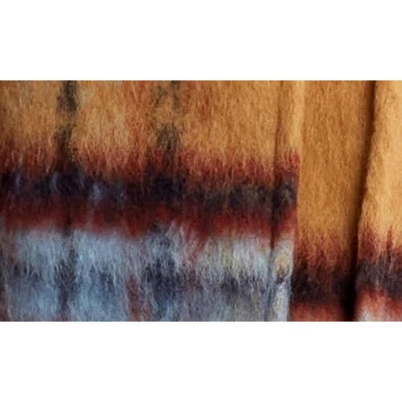 Vigoss M Brushed Plaid Crop Jacket Faux Fur Aztec Western Shacket Chest Pocket - Picture 5 of 16